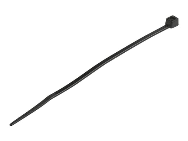 StarTech.com 10cm(4") Cable Ties, 2mm(1/16") wide, 22mm(7/8") Bundle Diameter, 8kg(18lb) Tensile Strength, Nylon Self Locking Zip Ties with Curved Ti