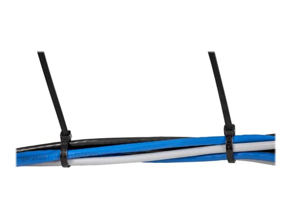 StarTech.com 10"(25cm) Cable Ties, 1/8"(4mm) wide, 2-5/8"(68mm) Bundle Diameter, 50lb(22kg) Tensile Strength, Nylon Self Locking Zip Ties w/ Curved T