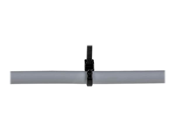 StarTech.com 4"(10cm) Cable Ties, 1/16"(2mm) wide, 7/8"(22mm) Bundle Diameter, 18lb(8kg) Tensile Strength, Nylon Self Locking Zip Ties with Curved Ti