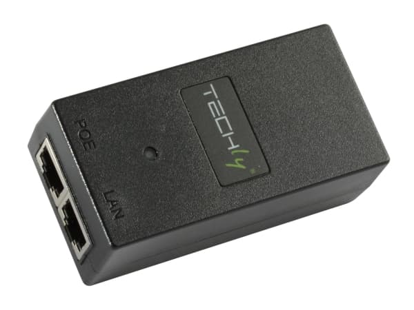 Techly I-SWHUB-1500STY, Fast Ethernet, 10,100 Mbit/s, IEEE 802.3af, svart, 100 m, 48 V