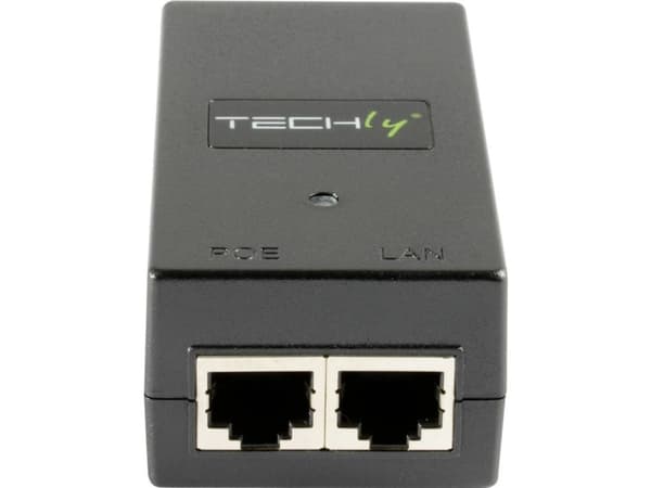 Techly I-SWHUB-1500STY, Fast Ethernet, 10,100 Mbit/s, IEEE 802.3af, svart, 100 m, 48 V