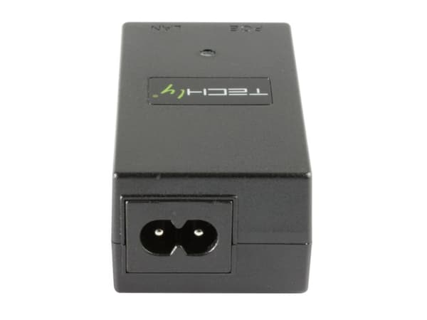 Techly I-SWHUB-1500STY, Fast Ethernet, 10,100 Mbit/s, IEEE 802.3af, svart, 100 m, 48 V
