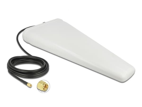 Delock - Antenne - Smart Home - 9 - 11 dBi - direksjonal - innendørs / utendørs, stangmontering - hvit