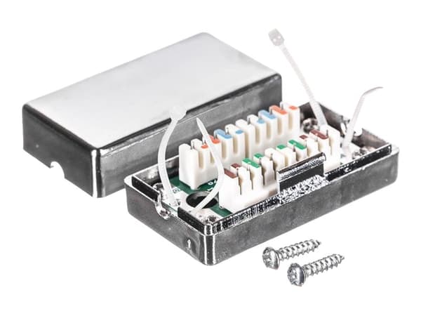 Netrack - Nettverkkopler - 8-pin IDC til 8-pin IDC - FTP - CAT 5e - sølv