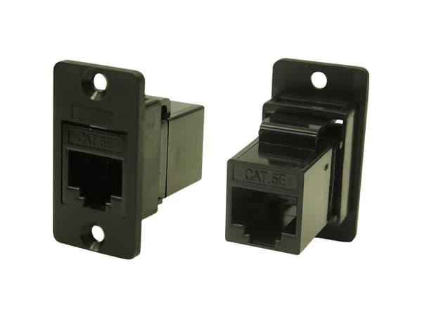 Cliff RJ-stikforbindelse CP30620 Adapter, indbygning Sort 1 stk