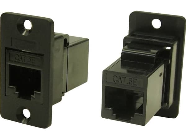 Cliff RJ-liitin CP30620 Adapteri, upotettu Musta 1 kpl