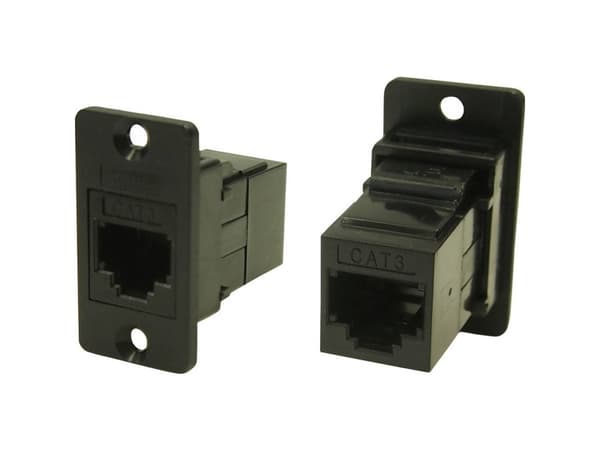 Cliff RJ-kontakt CP30623 Adapter, infälld Svart 1 st
