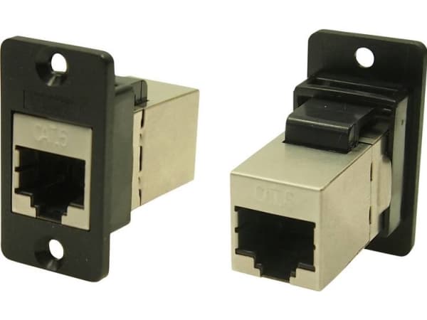 Cliff RJ-liitin CP30622S Adapteri, upotettu Musta 1 kpl