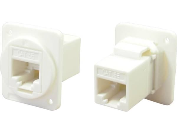 Cliff RJ-stikforbindelse CP30220XW Adapter, indbygning Hvid 1 stk