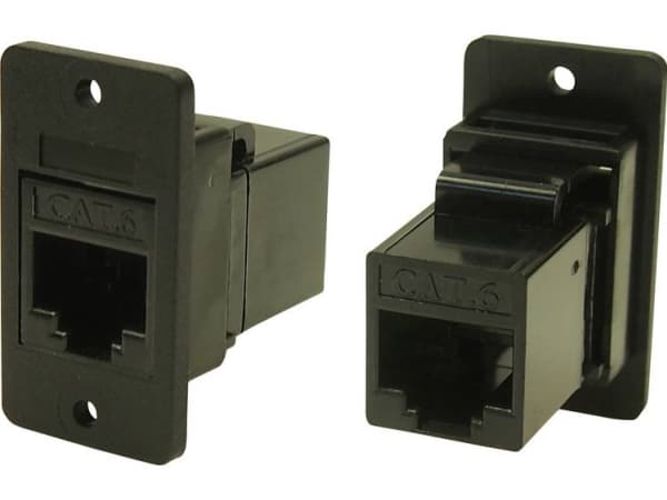 Cliff RJ-stikforbindelse CP30622X Adapter, indbygning Sort 1 stk