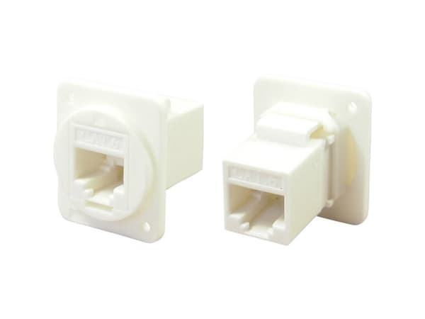 Cliff RJ-stikforbindelse CP30222XW Adapter, indbygning Hvid 1 stk