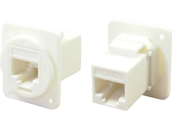 Cliff RJ-stikforbindelse CP30222XW Adapter, indbygning Hvid 1 stk