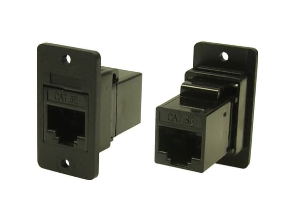 Cliff RJ-liitin CP30620X Adapteri, upotettu Musta 1 kpl