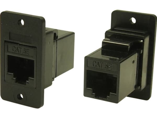 Cliff RJ-liitin CP30620X Adapteri, upotettu Musta 1 kpl