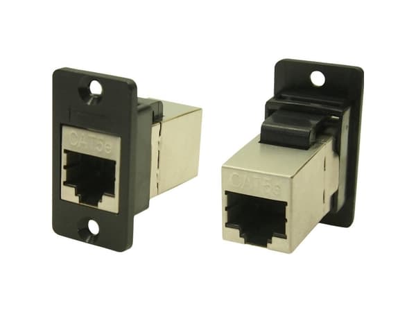 Cliff RJ-kontakt CP30620S Adapter, infälld Svart 1 st