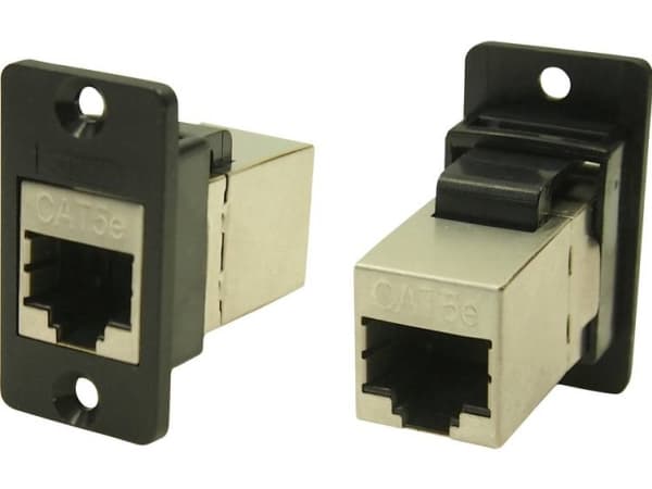 Cliff RJ-stikforbindelse CP30620S Adapter, indbygning Sort 1 stk