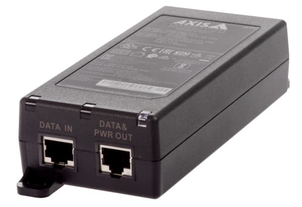 AXIS Midspan - Strøminjektor - AC 24 / DC 10-28 V - 30 watt - utgangskontakter: 1 - svart - for AXIS A1610-B, C1410, D3110, P1385-E, P1455-LE, P1455-