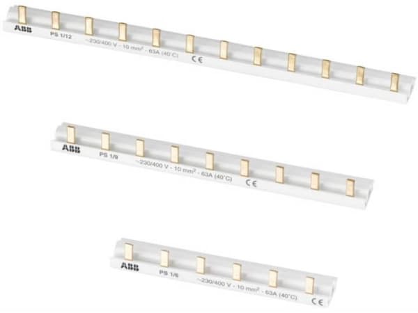 ABB PS1/9, Grå, 690 V, Gaffelkobling, 10 mm², 63 A, 2 cm