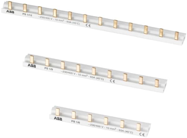 ABB PS1/9, Grå, 690 V, Gaffelkobling, 10 mm², 63 A, 2 cm