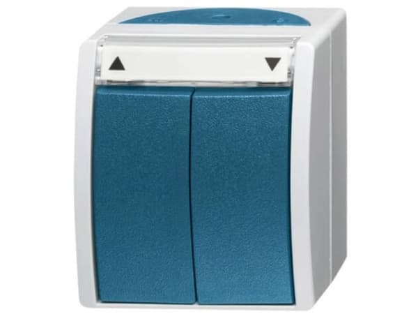 Busch-Jaeger 2621/4 W-53, 1P, Grønn, Hvit, 250 V, 10 A, 74 mm, 55 mm