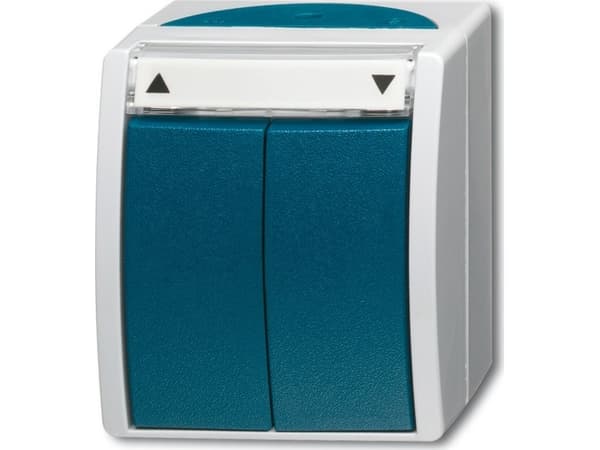 Busch-Jaeger 2621/4 W-53, 1P, Grønn, Hvit, 250 V, 10 A, 74 mm, 55 mm