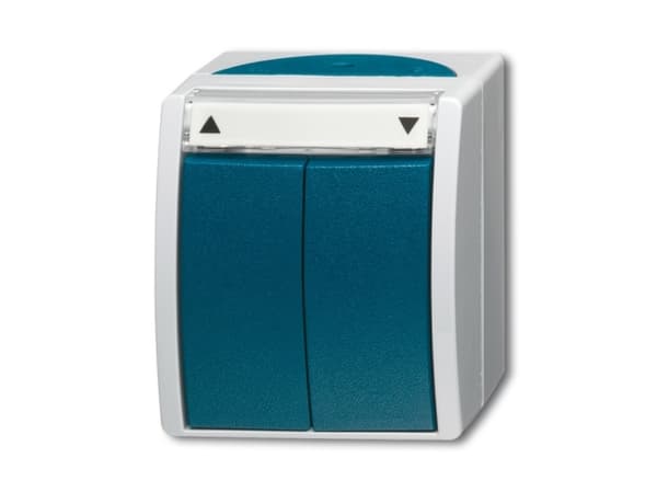 Busch-Jaeger 2621/4 W-53, 1P, Grønn, Hvit, 250 V, 10 A, 74 mm, 55 mm
