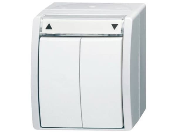 Busch-Jaeger 2621/4 W-54, 1P, hvit, 250 V, 10 A, 74 mm, 55 mm