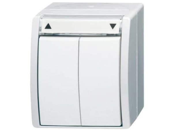 Busch-Jaeger 2621/4 W-54, 1P, hvit, 250 V, 10 A, 74 mm, 55 mm