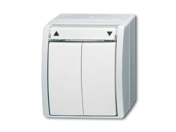 Busch-Jaeger 2621/4 W-54, 1P, hvit, 250 V, 10 A, 74 mm, 55 mm