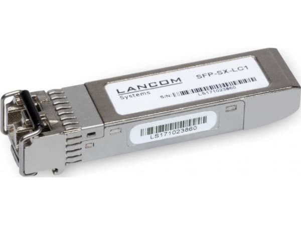 LANCOM SFP-SX-LC1 - SFP-sändar/mottagarmodul (mini-GBIC) - 1GbE - 1000Base-SX - LC multiläge - upp till 550 m - 850 nm (paket om 10)