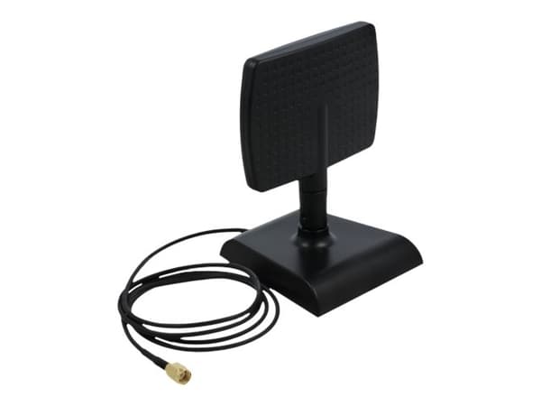 Delock - Antenne - plate - Wi-Fi - 4 dBi (for 2,5 GHz), 6 dBi (for 5,7 GHz) - direksjonal - magnetmonterbar