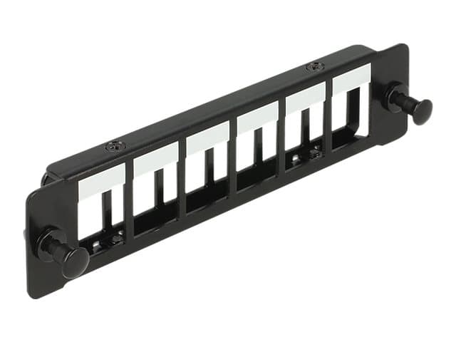 Delock Keystone Mounting Panel - Täckpanel - svart - 6 portar