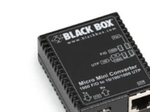 Black Box Micro Mini Media Converter - Fibermedieomformer - GigE - 10Base-T, 100Base-TX, 1000Base-T - RJ-45 / SFP (mini-GBIC) - TAA-samsvar