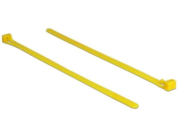 DeLOCK 18759, Avattava johdinside, Nailon, Keltainen, 200 mm, 7,5 mm, 100 kpl