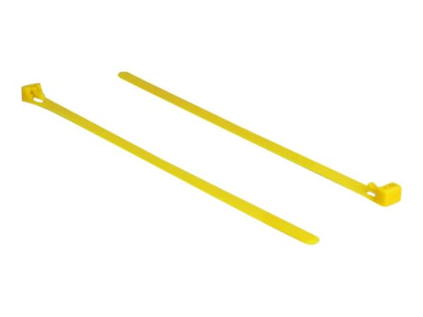 DeLOCK 18759, Avattava johdinside, Nailon, Keltainen, 200 mm, 7,5 mm, 100 kpl