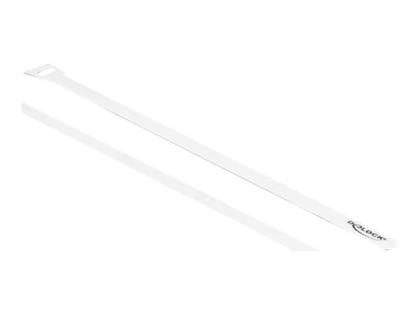 Delock - Kabelfestebånd - 30 cm - hvit (en pakke 10)