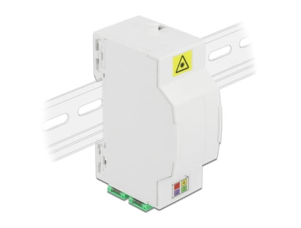 Delock Optical Fiber Connection Box for DIN Rail 4 x SC Simplex - Kabelkopplingsbox - kan monteras på DIN-skena - vit
