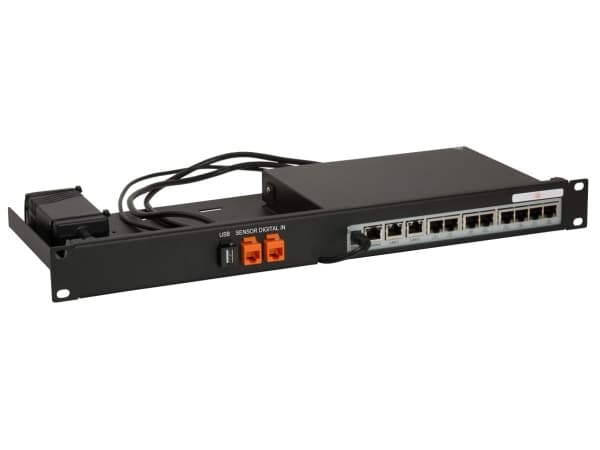 Rackmount.IT RM-VT-T1 - Monteringssats för nätverksenhet - rackmontering - gagatsvart, RAL 9005 - 1U - 19"