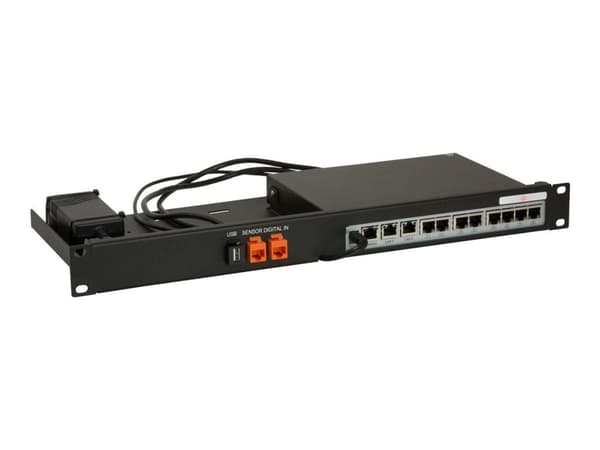 Rackmount.IT RM-VT-T1 - Monteringssats för nätverksenhet - rackmontering - gagatsvart, RAL 9005 - 1U - 19"