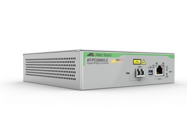 Allied Telesis AT PC2000/LC - Fibermedieomformer - 1GbE - 10Base-T, 1000Base-LX, 1000Base-SX, 100Base-TX, 1000Base-T - LC / RJ-45 - 850 nm - TAA-sams