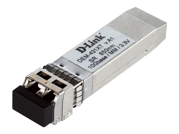 D-Link DEM 431XT - SFP+ transceivermodul - 10GbE - 10GBase-SR - opp til 300 m - for DGS 3630; DMS 3130; DXS 1100, 1210, 3400, 3600; Web Smart DXS-121