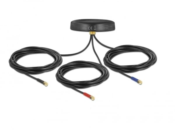Delock - Antenne - Smart Home - 2 dBi (for 698 - 960 MHz), 2 dBi (for 1710 - 2700 MHz), 3 dBi (for 1575.42 MHz), 3 dBi (for 1598 - 1610 MHz) - rundts