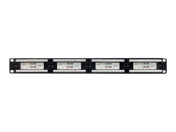 Qoltec - Koblingspanel - CAT 6 - UTP - RJ-45 X 24 - svart