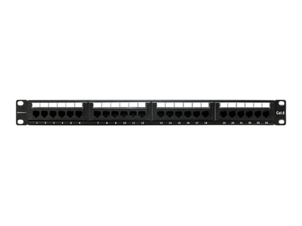 Qoltec - Koblingspanel - CAT 6 - UTP - RJ-45 X 24 - svart