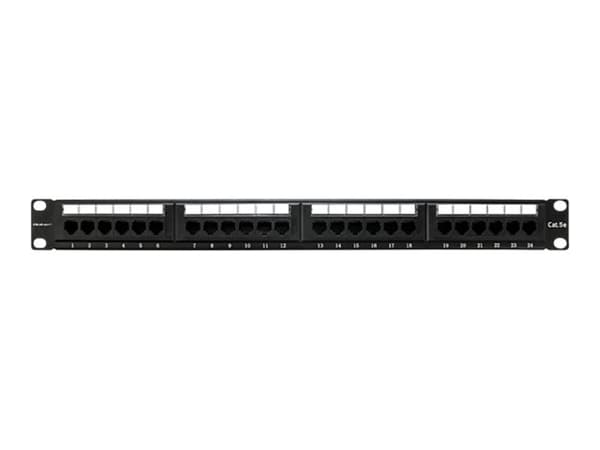 Qoltec - Koblingspanel - CAT 5e - UTP - RJ-45 X 24 - svart