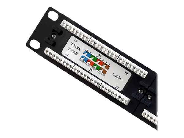 Qoltec - Koblingspanel - CAT 5e - UTP - RJ-45 X 24 - svart