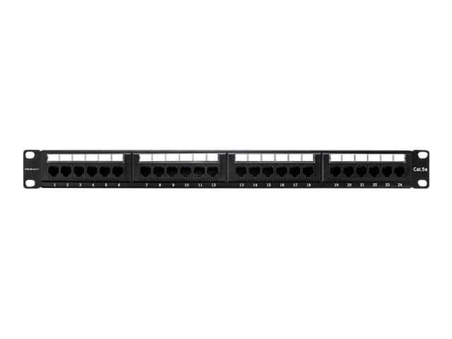 Qoltec - Patch-panel - CAT 5e - UTP - RJ-45 X 24 - svart