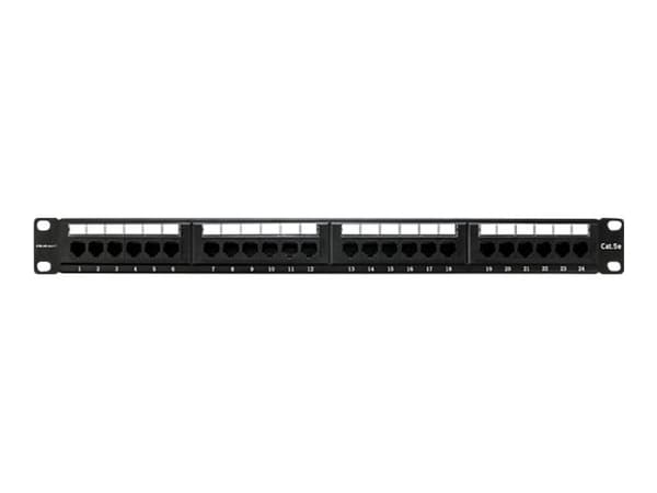 Qoltec - Koblingspanel - CAT 5e - UTP - RJ-45 X 24 - svart