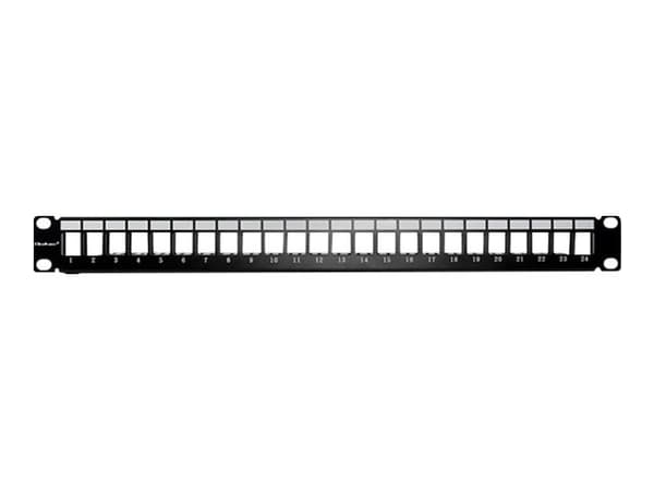 Qoltec - Koblingspanel - svart - 24 porter