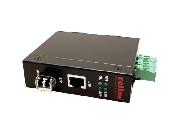 ROLINE Industrial Converter RJ-45, LWL 1000SX/LC, 1000 Mbit/s, 1000 Mbit/s